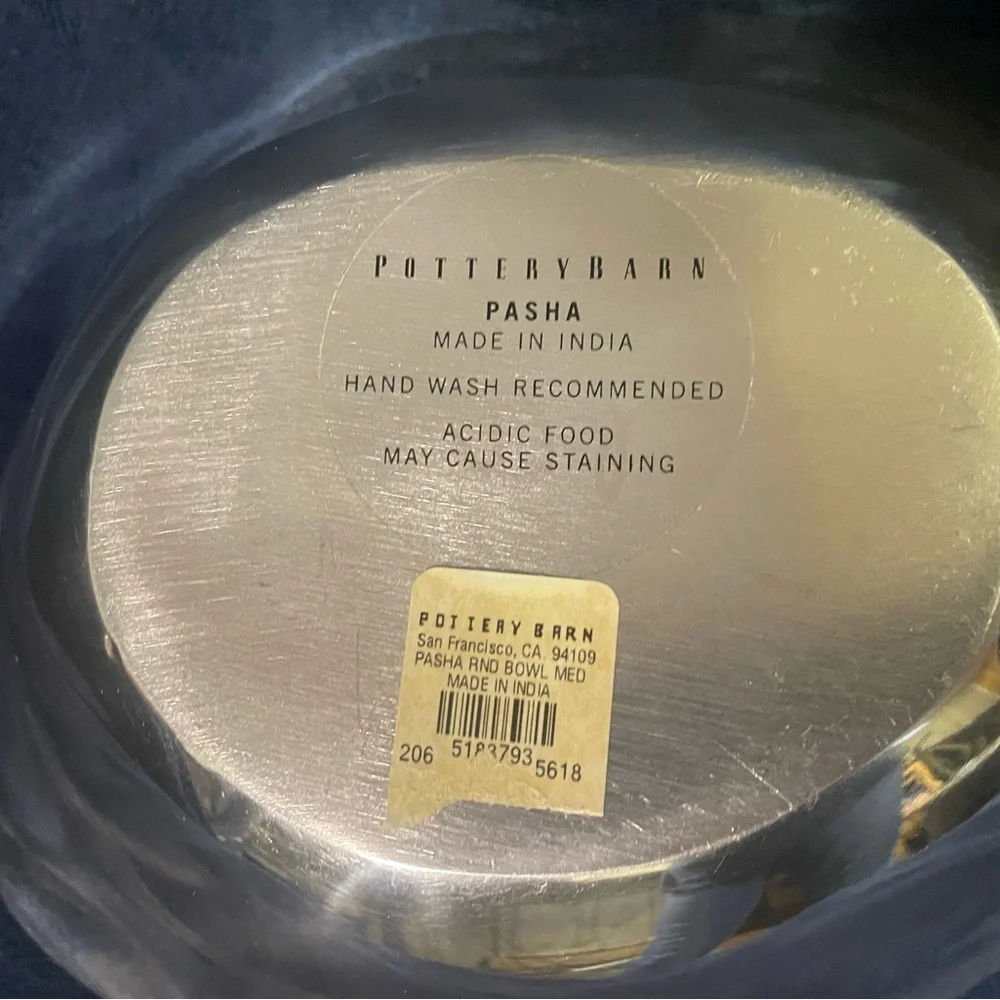 Pottery Barn Silver Pasha Metal Bowl